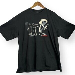 Van Morrison 2023 US Tour Concert T-Shirt Mens XXL Black Graphic Band Tee Cotton